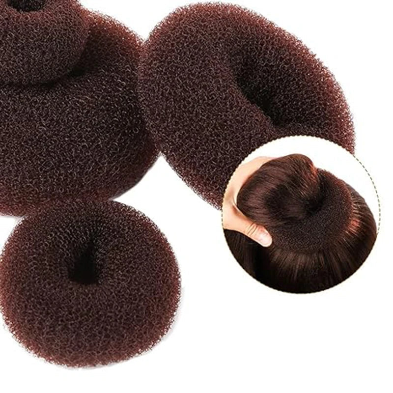 3 pc/set fabricante de coque de cabelo donut esponja de espuma mágica fácil anel grande ferramentas de estilo de cabelo acessórios de cabelo para meninas e mulheres