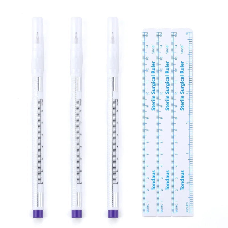 5/3/1 pçs caneta marcador de pele estéril ferramenta de extensão de cílios ponto fixo marcador caneta posicionamento da pele marcador tatuagem cílios acessórios