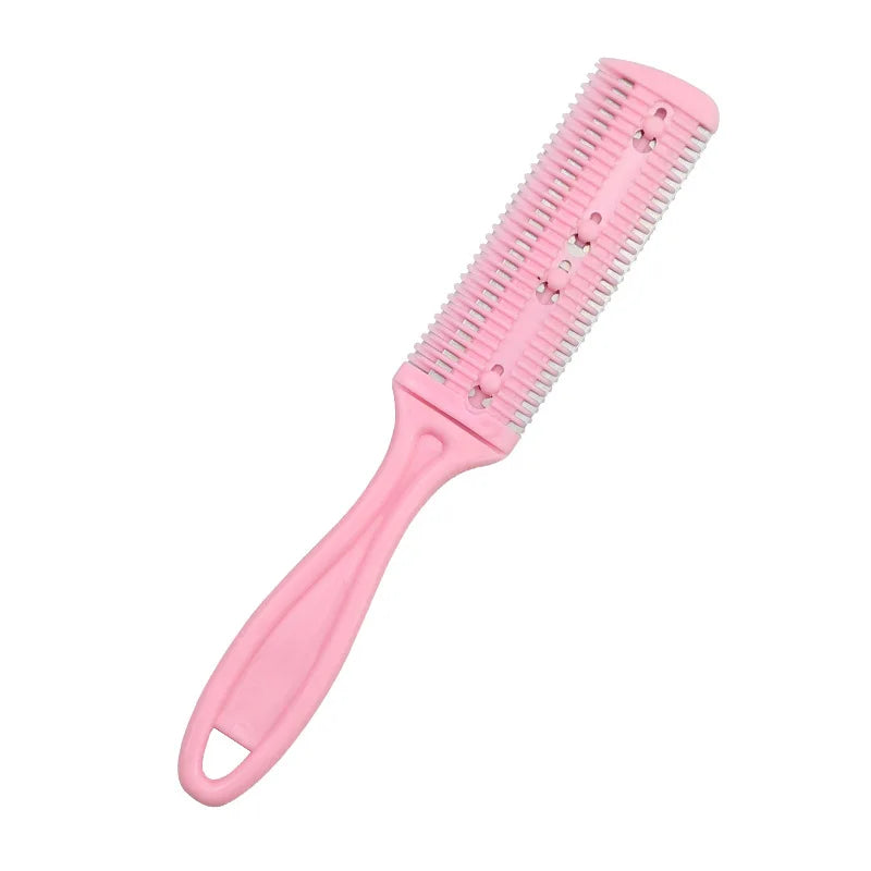 1pc pente de corte de cabelo escovas de cabelo com lâminas de barbear aparador de cabelo ferramentas de desbaste barbearia salão de beleza ferramenta de estilo pente
