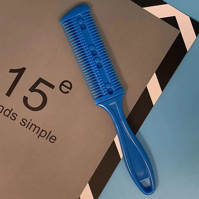 1pc pente de corte de cabelo escovas de cabelo com lâminas de barbear aparador de cabelo ferramentas de desbaste barbearia salão de beleza ferramenta de estilo pente