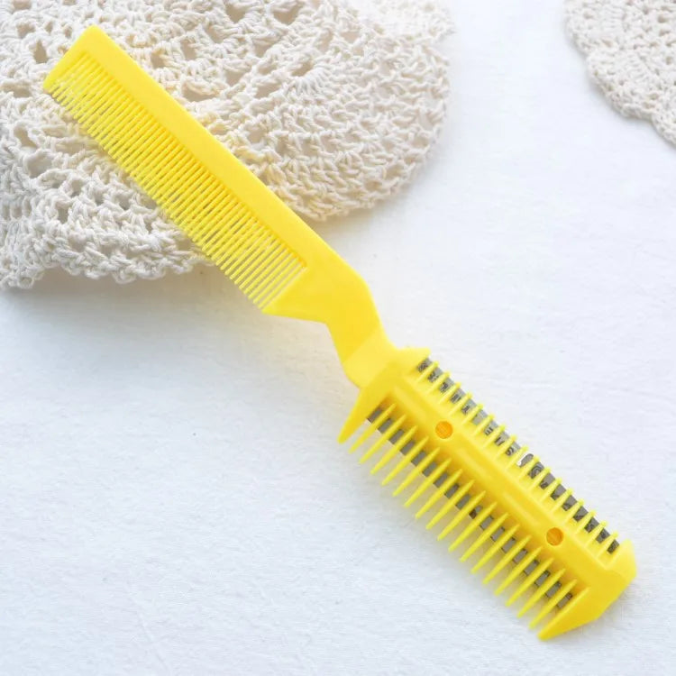 1pc pente de corte de cabelo escovas de cabelo com lâminas de barbear aparador de cabelo ferramentas de desbaste barbearia salão de beleza ferramenta de estilo pente
