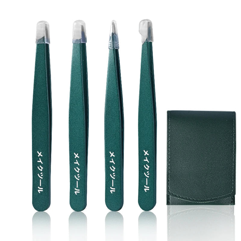 2/4/6 pçs ferramentas de beleza pinça de sobrancelha clipe de remoção de cabelo de aço inoxidável para pinça de extensão de cílios colorido profissional fazer