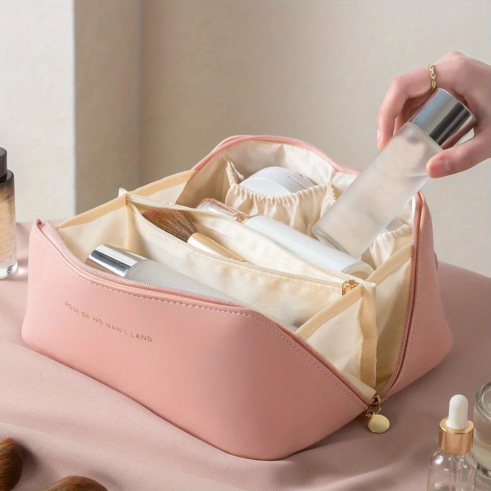 Organizador de maquiagem feminino kit de higiene pessoal saco compõem caso bolsa de armazenamento luxo senhora caixa, saco de cosméticos, saco organizador para viagem zip