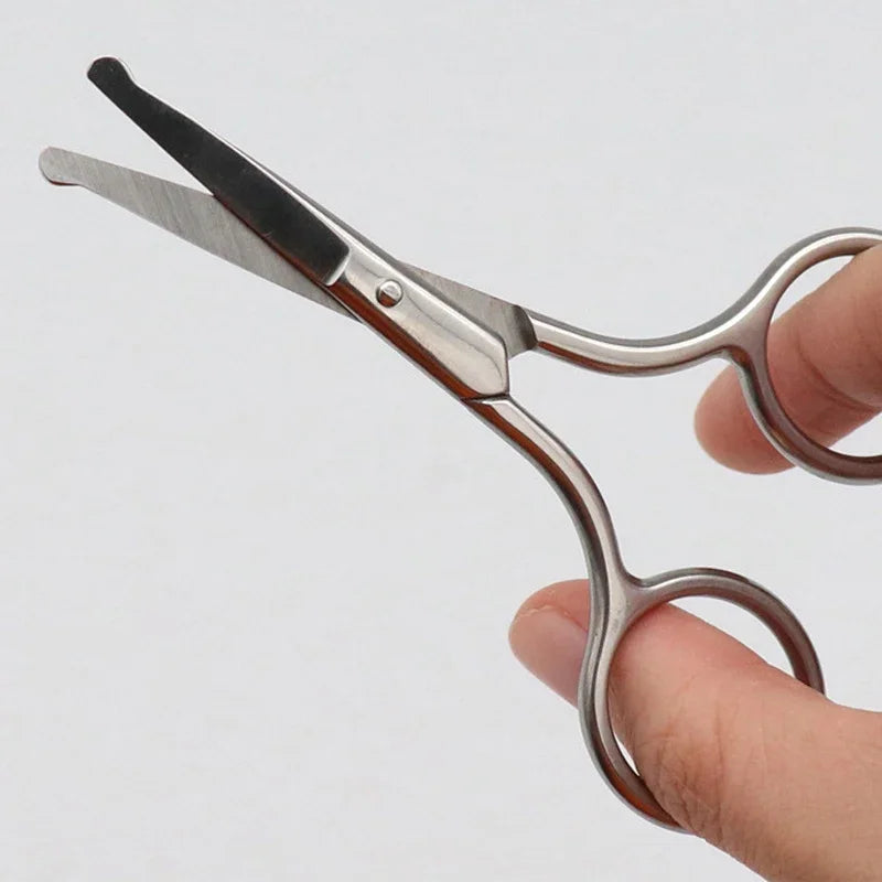 1pc tesoura de maquiagem estilo europeu 9cm compacto aço inoxidável pequeno profissional sobrancelha nariz corte de cabelo manicure ferramentas de unhas