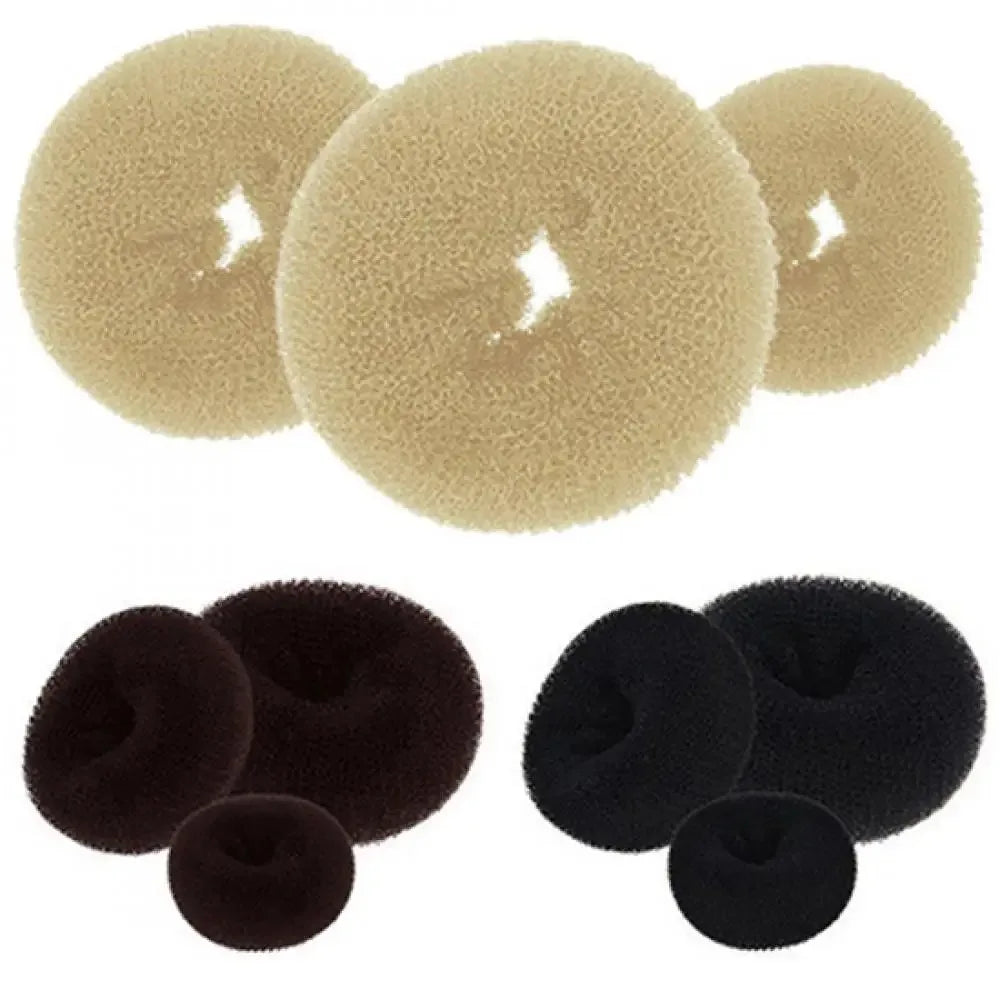 3 pc/set fabricante de coque de cabelo donut esponja de espuma mágica fácil anel grande ferramentas de estilo de cabelo acessórios de cabelo para meninas e mulheres