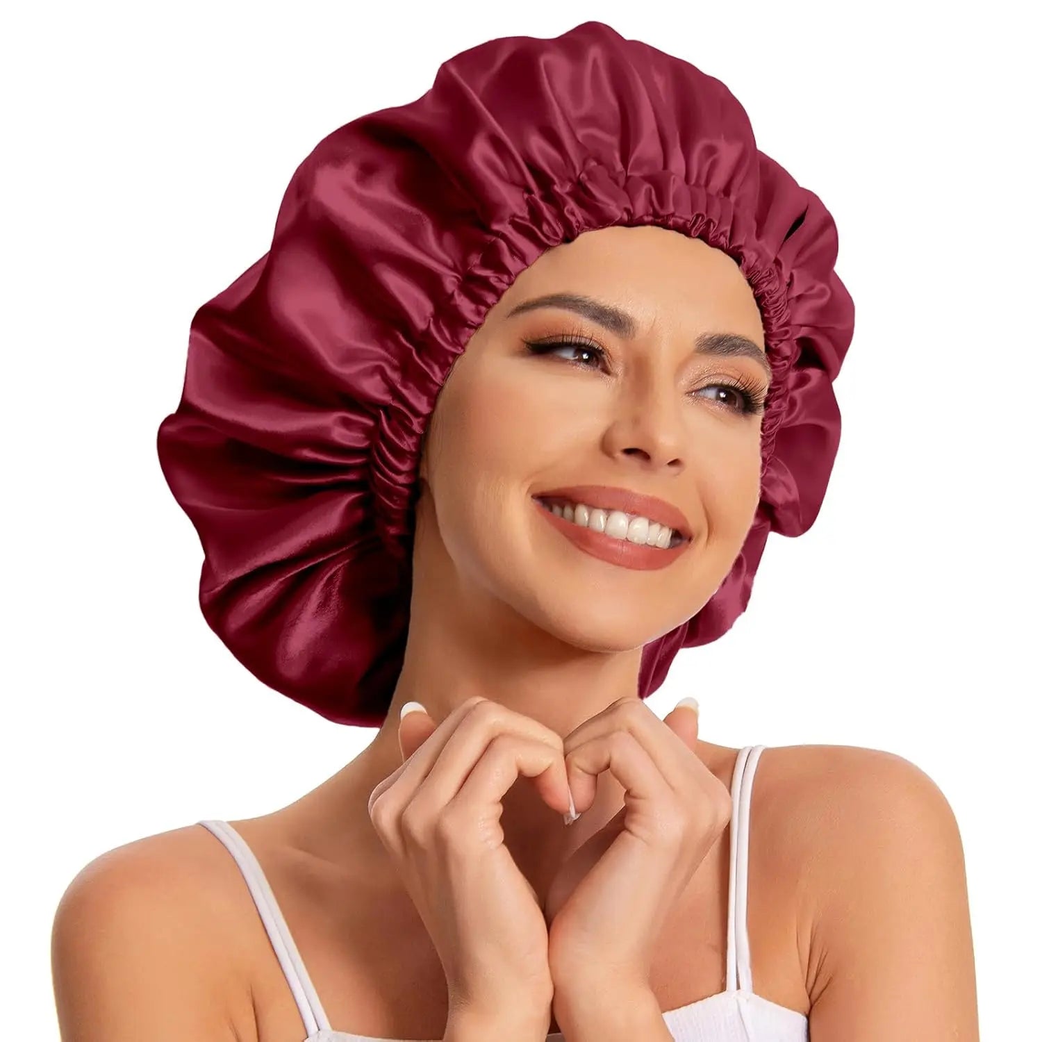 Gorro de cetim de seda gorro de cabelo dormir slouchy gorro chapéu de cetim touca de dormir bonnets para cabelo encaracolado natural feminino