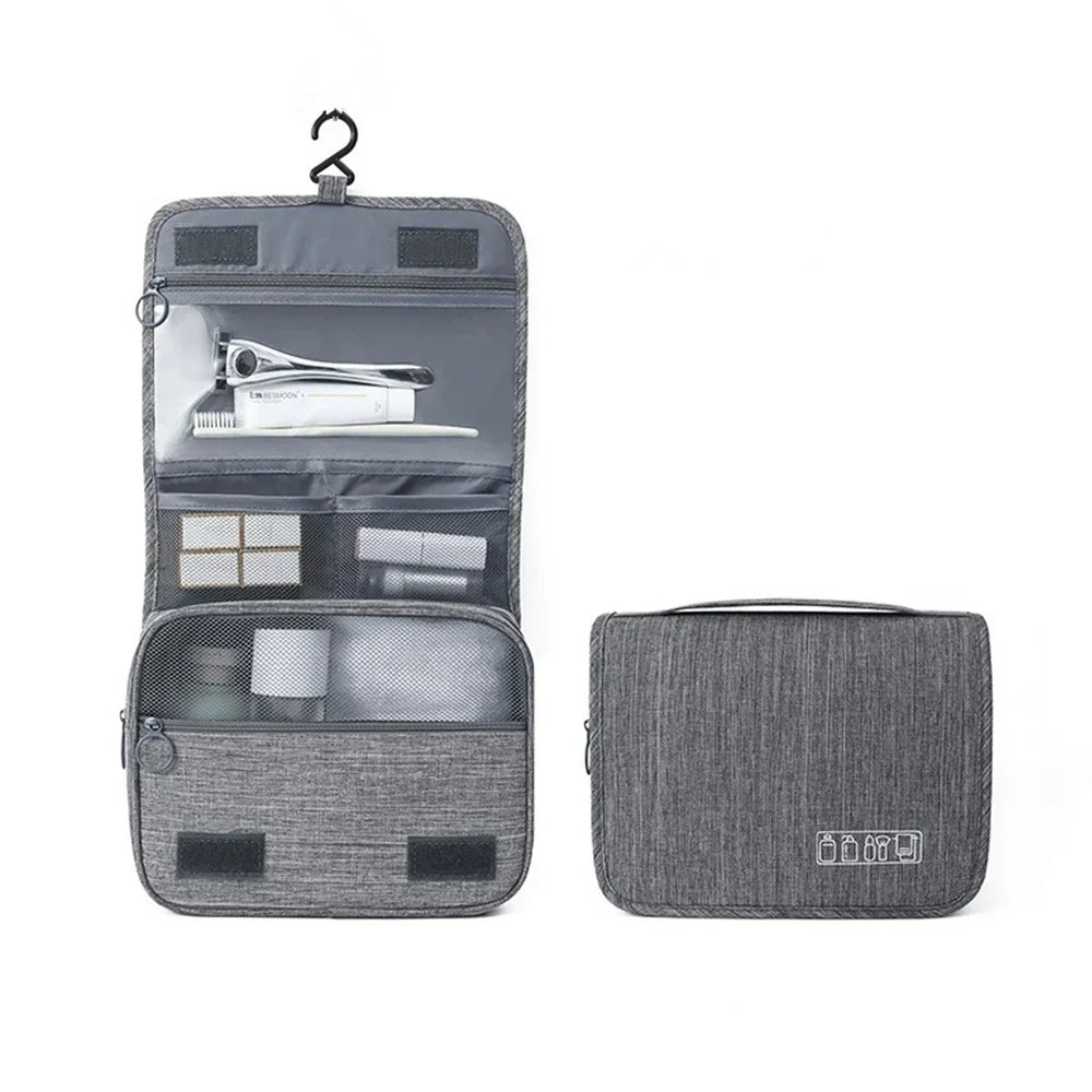 Bolsa de higiene portátil com gancho pendurado, à prova d'água, feminina, banheiro, armazenamento de cosméticos, grande capacidade, viagem, homens, maquiagem