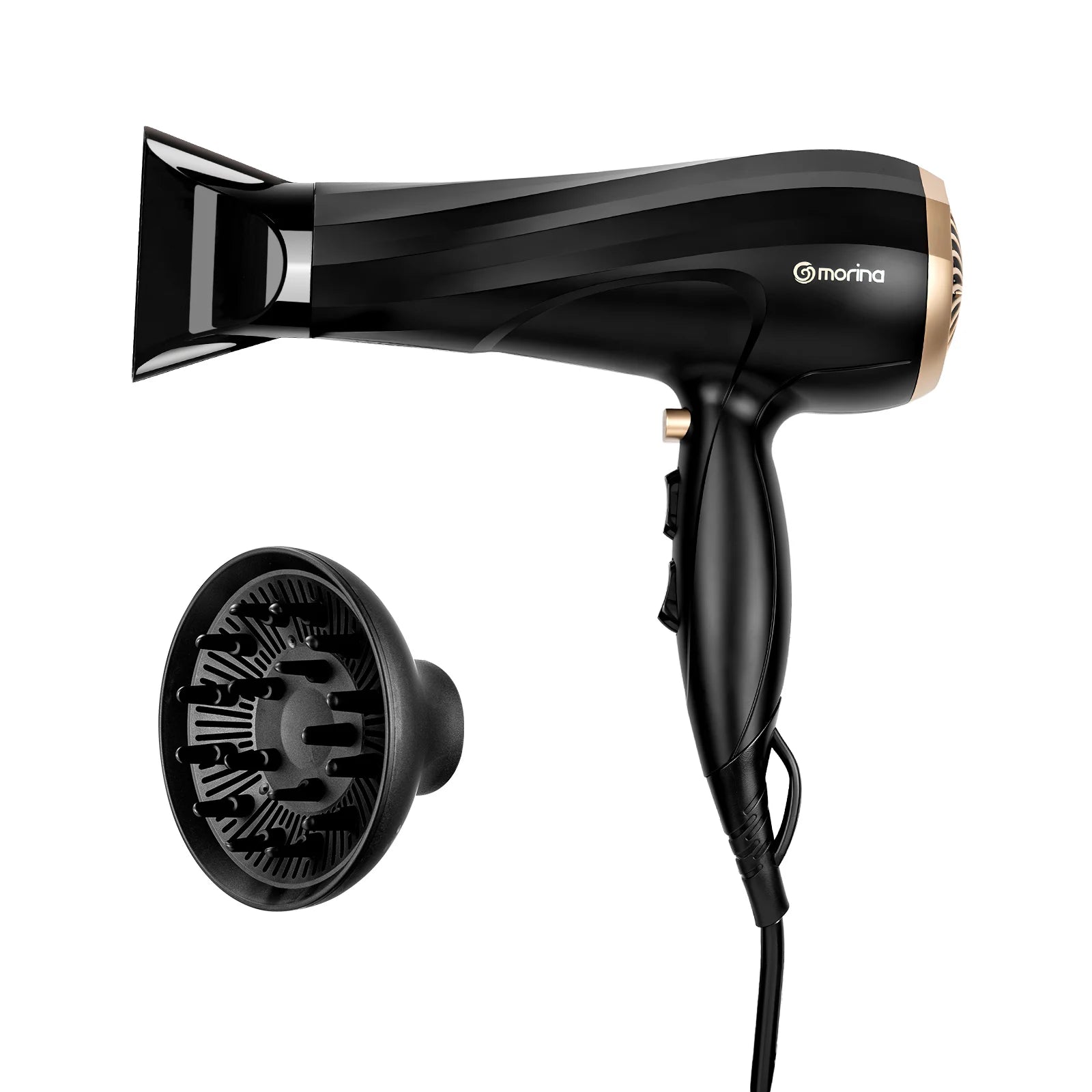 secador de cabelo,secador de cabelos,secador,Secador De Cabelo 110v-127v 1900w Preto/dourado,secador de cabelo elétrico
