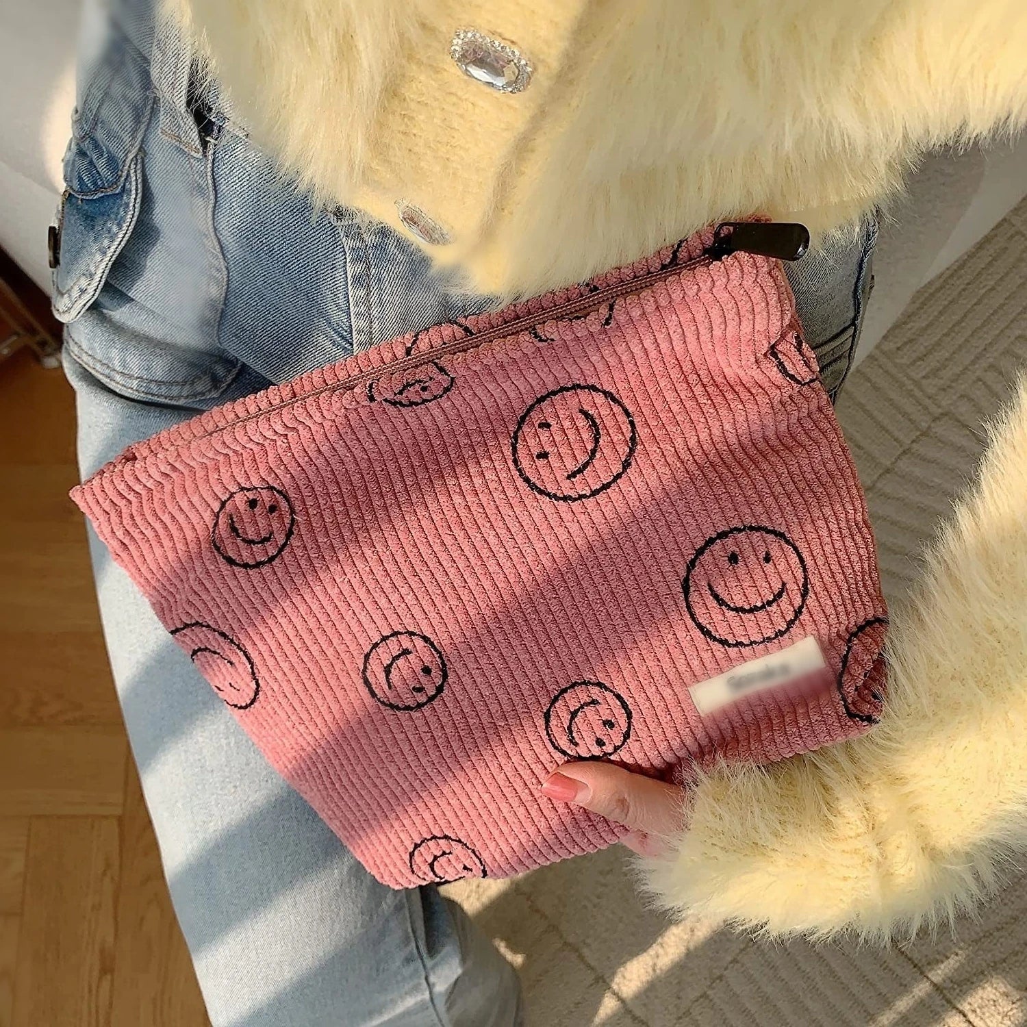 Bolsa de maquiagem grande xadrez saco de cosméticos capacidade viagem saco de higiene pessoal bonito pincéis de maquiagem acessórios estéticos saco de armazenamento