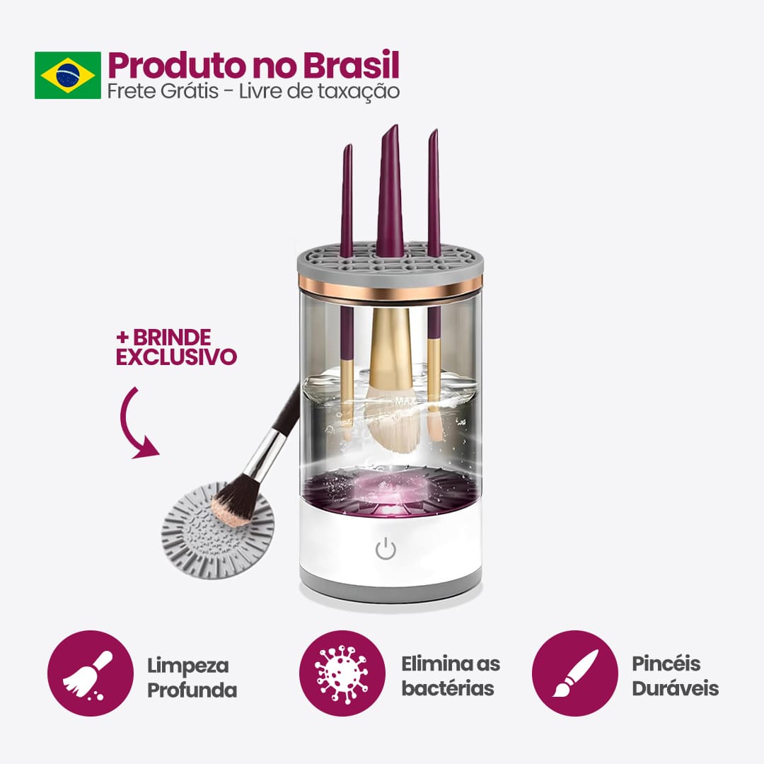 Limpador de Pincel Elétrico + Brinde Exclusivo